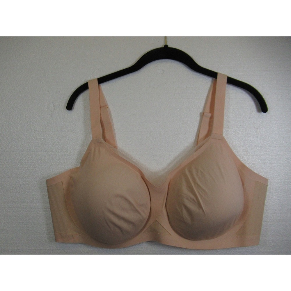 Honeylove Crossover Bra 2XL Beige Wireless Removable Pads lwbr0304